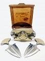 Пряжка-нож пояс «РозаВетров» - серия «Laser Brass»
