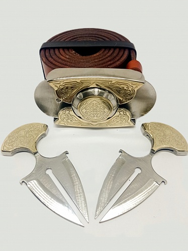 Пряжка-нож пояс «Русь-3» - серия «Laser Brass»
