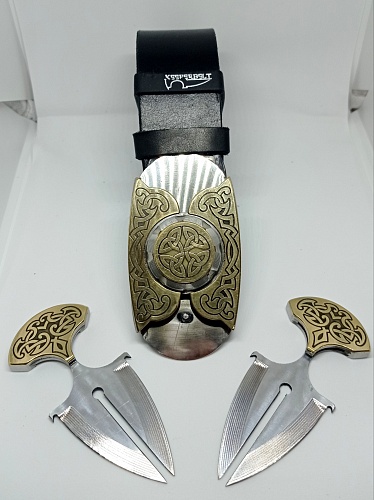 Пряжка-нож пояс «Русь-4» - серия «Laser Brass»